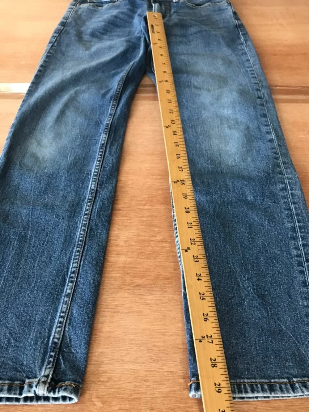 Levi's 514 Straight Jeans Men 28x29 Blue Low Rise Medium Wash Stretch Outdoor